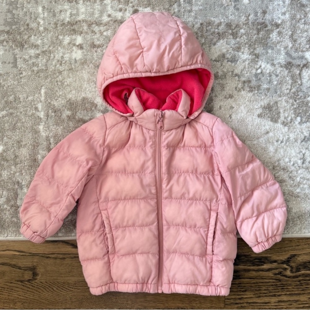 Uniqlo Pink Toddler Puffer Winter Jacket